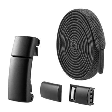 Imagem de Lock Shoelaces Without Ties Flat Elastic Laces Sneakers Boots No Tie Shoelace Rubber Bands For Shoes Accessories(ALL Black)