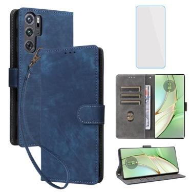 Imagem de IUQXU Capa carteira para celular ZTE Nubia RedMagic 9 Pro/RedMagic 9 Pro Plus com protetor de tela [bloqueio RFID] capa de celular feminina e masculina com suporte de couro para Nubia Red Magic 9 Pro