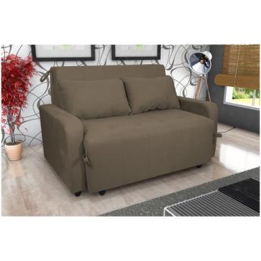 Imagem de Sofá-cama 2 Lugares Casal Veludo Matrix Amora, Capuccino, 2
