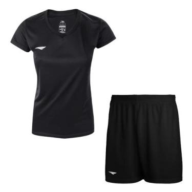 Imagem de Kit Penalty X Camiseta + Calção Feminino, Preto, GG