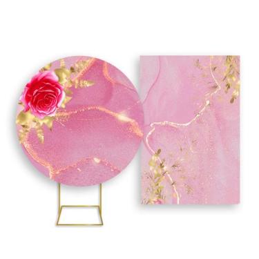Imagem de Painel De Festa Redondo 1,50x1,50 + Painel Vertical 1,50x2,20 - Efeito