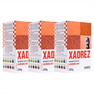 Imagem de Corante Pigmento Pó Xadrez 250g Kit C/3 Varias Cores, Vermelho