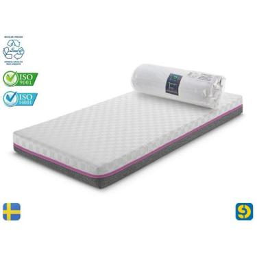 Imagem de Colchão Solteiro De Molas Ensacadas 88x188x13cm SDB Colchões, Rosa, So