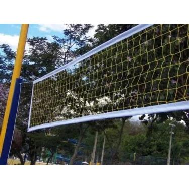 Imagem de Rede de peteca 4 lonas 5 metros com 3 petecas coloridas e fitas de mar