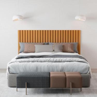 Imagem de Cabeceira Ripada Cama Casal Ravena Nature - Mais de Casa