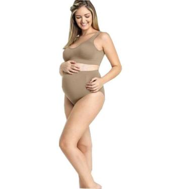 Imagem de Calcinha Calça Tanga Cintura Alta Gestante Grávida Sem Costura ZR0210-