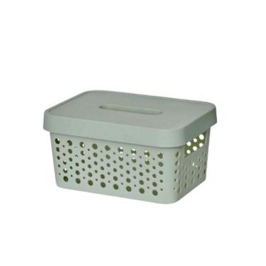 Imagem de Caixa organizadora C/ tampa armazenamento Roupas Empilhavel 2 Litros p