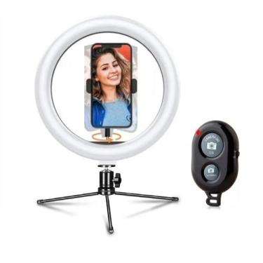 Imagem de Anel De Luz De Led 26cm Usb Com Tripé Maquiagem Foto Vídeo - DACAR