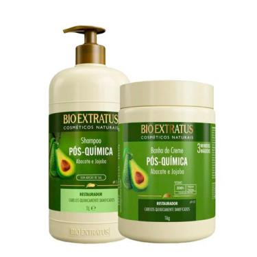 Imagem de Kit Bio Extratus Pós-Química Shampoo e Banho de Creme G (2 produtos)
