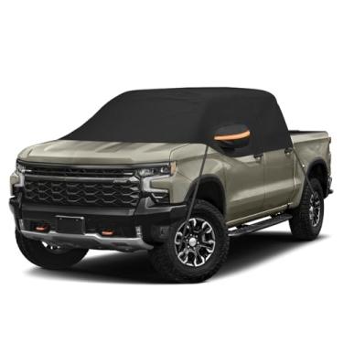 Imagem de Kistrba Capa de carro para cabine de tripulação de caminhão de tamanho completo, capa de teto de guarda-sol para refrigerador de cabine de caminhão compatível com Ford F-150, Chevy Silverado, Dodge
