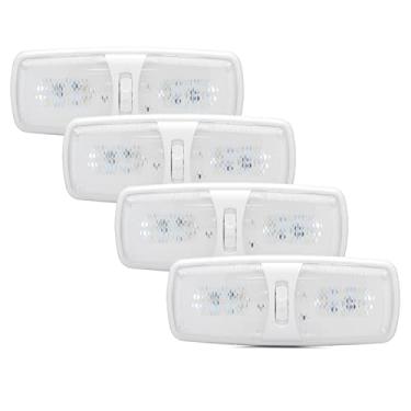 Imagem de Lumitronics RV luzes LED Interior - Soft & aconchegante e confortável Light - Camper teto luminária de 12 volts luzes LED para RV Interior com 3-Way Switch para RV Iluminação (4-Pack)