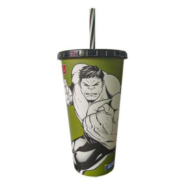 Imagem de Copo com Canudo Hulk Vingadores - 700ml - Plasutil