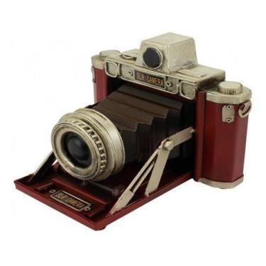 Imagem de Enfeite Câmera Fotográfica Antiga 15x16x18.5cm Estilo Retrô - Skin Zab