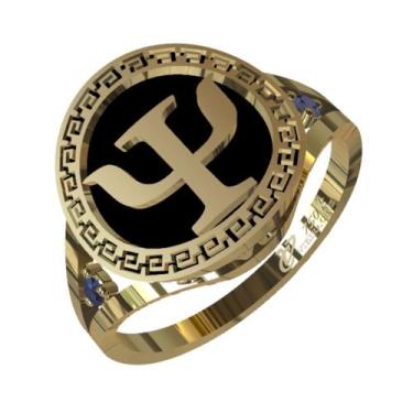 Imagem de Anel de Formatura Psicologia em Ouro 18K - Vieira Cruz Joias, 13, Pret