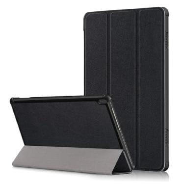 Imagem de Gylint Capa para Lenovo Tab M10 HD TB-X505F, capa inteligente com suporte triplo e leve para Lenovo Tab M10 HD TB-X505F TB-X505L/Lenovo Tab M10 10,1'' (TB-X605F) preta