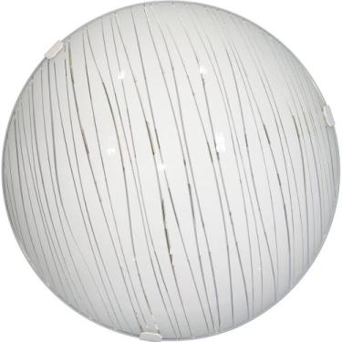 Imagem de Plafon Moderno Solaris Vidro Curvo Abstrato Riscado 300mm - CM GLASS -