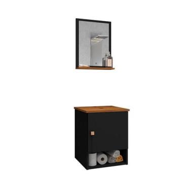 Imagem de Gabinete Armário 1 Porta Banheiro com Espelho Lima - Loja DoceLar, Pre