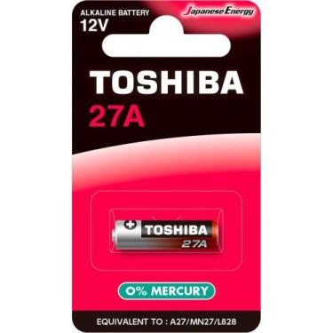 Imagem de Cartela c/ 1 pilha Alcalina 27A 12V da TOSHIBA, modelo 27A BP-1C