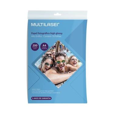 Imagem de Papel Fotográfico Glossy A4 200g 10 Folhas - PE011 PE011