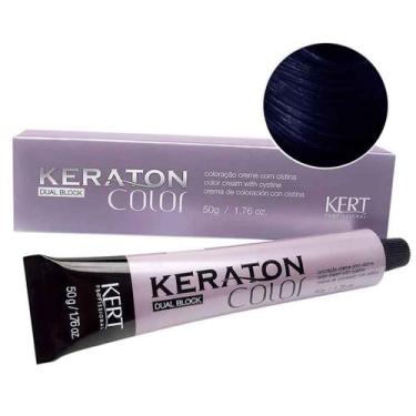 Imagem de Coloração Creme Dual Block Keraton Color 2.0 Preto Azulado 50g - Kert