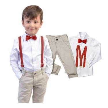 Imagem de Conjunto Batizado Manga Longa Calça Faca Bebe Infantil Cores e Tamanho