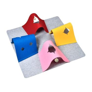 Imagem de WeiLaiKeQi Túnel do gato para a esteira interna da atividade do gato dos gatos, executando a almofada interativa portátil da esteira do jogo do exercício para o