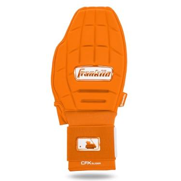 Imagem de Franklin Sports Luva deslizante MLB de beisebol + softbol - CFX PRT luva deslizante protetora para adultos - luva esquerda + direita - protetor de mão + pulso para corrida - laranja - tamanho único -