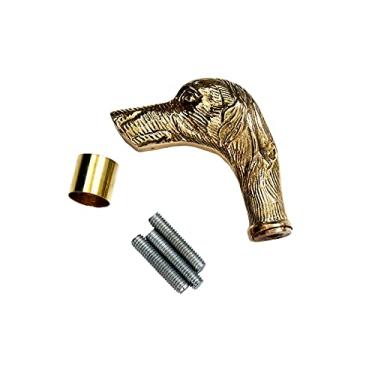 Imagem de india.nautical.store Brass Big Dog Head Handle Bengala de madeira bastão de bengala gf