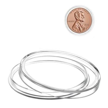 Imagem de MUDOR Porta-moedas para centavo, pacote com 100 estojos de armazenamento de moedas para colecionadores, cápsulas protetoras de coleção de moedas de plástico