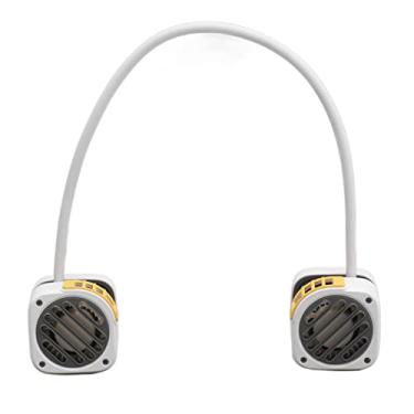 Imagem de Ventilador de Pescoço Portátil Ventilador de Suspensão de Pescoço Recarregável, Design de Turbo, Cilindro Elétrico de Metal, Ventilador Pequeno Vestível de 3 Velocidades