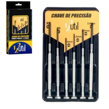 Imagem de Kit Jogo Chaves De Fenda E Philips Precisão Celular 6 Pçs - 123 Util