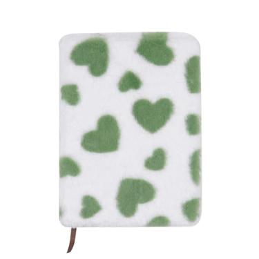 Imagem de Caderno estrelado de pelúcia diário felpudo para meninas adolescentes bloco de escrita A5 forrado com 160 páginas