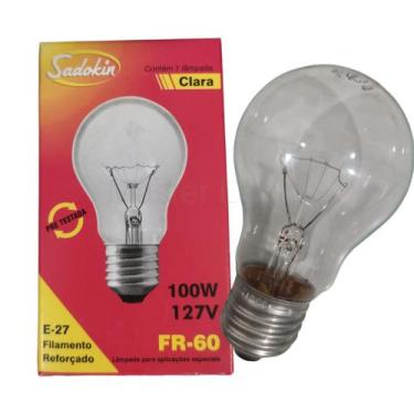 Imagem de Lâmpada Incandescente Filamento Reforçado E27 100W 127V - SADOKIN