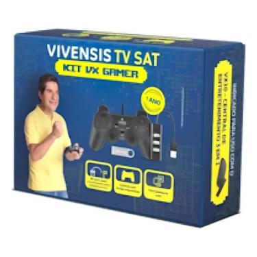 Imagem de Kit Gamer Para Receptor Vx10 Vivensis: Controle, Hub e Pendrive