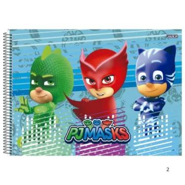 Imagem de Caderno De Desenho Cd Espiral Adesivado 60fls Pj Masks Sortidas - Sao 