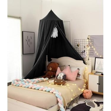 Imagem de KGanBNHH Dossel De Cama Para Meninos E Meninas, Cortinas De Dossel De Berço, Mosquiteiro Extra Grande, Canopy De Leitura Para Crianças, Meninos, Cama De Casal, Tamanho Queen, Tecido Retardante De Fo