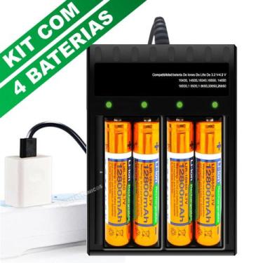 Imagem de Carregador Universal Quadrupolo USB para Baterias 18650/16340/14500 co