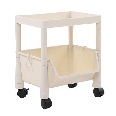 Imagem de Organizador de Armazenamento Rolante, Organizador Compacto de Armazenamento Rolante, Carrinho de Utilitário Móvel Estante Móvel Exclusiva Móvel Com Ganchos Removíveis de Grande