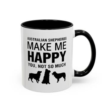 Imagem de Caneca de café pastor australiano, presente para amantes de cães, caneca engraçada para donos de animais de estimação, perfeita para aniversários, presente de mãe de cachorro, animal de estimação