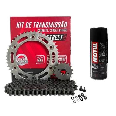 Imagem de Kit Quit Transmissao Relação Tracao Honda Bros 160 2015 A 2023 Xre 190 Com Retentor Did + Lubrificante Motul C2 