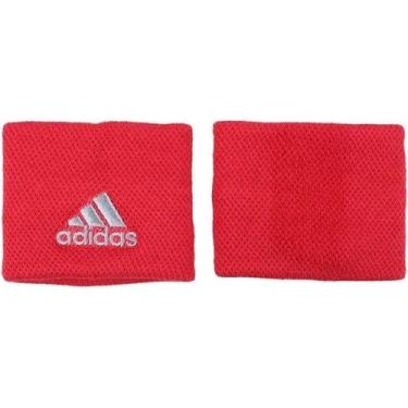 Imagem de Munhequeira Adidas Curta com 02 Unidades, Unico, Vermelho