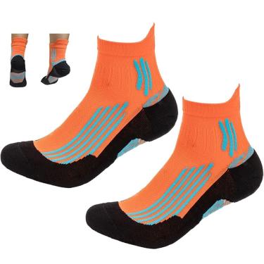 Imagem de Meia Esportiva Compressao Cano Curto Academia Treino Corrida Atividade Fisica Esporte Estabilidade Respiravel Confortavel