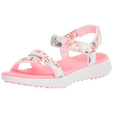 Imagem de Skechers Sandália de golfe feminina 600 Spikeless, Branco/Multitrópicos, 6