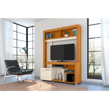 Imagem de Home Theater Flávia para TV de até 50 polegadas - Cinamomo / Off White - Madetec