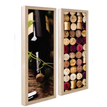 Imagem de Kit 2 Quadros Decorativos Folhagem Moderno Conjunto Minimalista Sala Cozinha Lavabo com Moldura 62cm (Estampa 11)