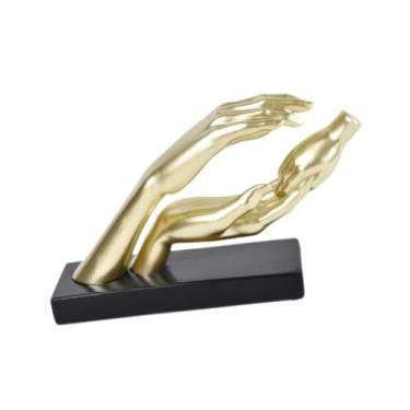 Imagem de WeiLaiKeQi Estátua de gesto de mão Modern Art Sculpture Housewarming Presente Hand Hand Desktop Decoration for Balcony Porch Bookshelf, 3 Mãos