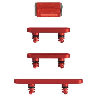 Imagem de Risidamoy Para iPhone 12, botão liga/desliga e botão de volume, botão lateral de substituição, botão de substituição, silencioso, botão de controle de mudo, modelo fixo: A2172 A2402 A2403 A2404