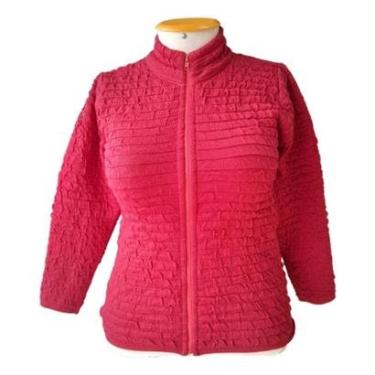 Imagem de Suéter Jaqueta Feminina Super Grossa Zìper Tricot Premium Lã-Feminino