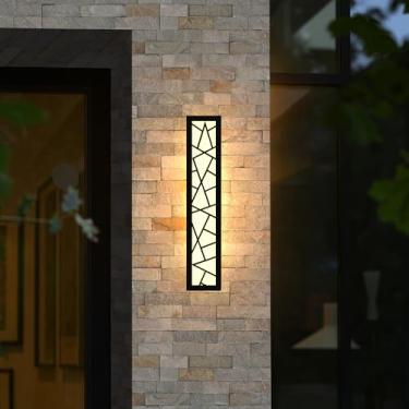 Imagem de TRUWELLA Luminária De Parede Led Para Áreas Externas, 23,6 Polegadas, Minimalista, À Prova D'Água, Ip67, 3000K, Luminária De Parede Com Tira Longa, Adequada Para Arandelas De Parede Externas/Ilumin