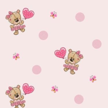Imagem de Papel De Parede Autoadesivo Baby Ursinha Bailarina 3,00m - Inove Papéi